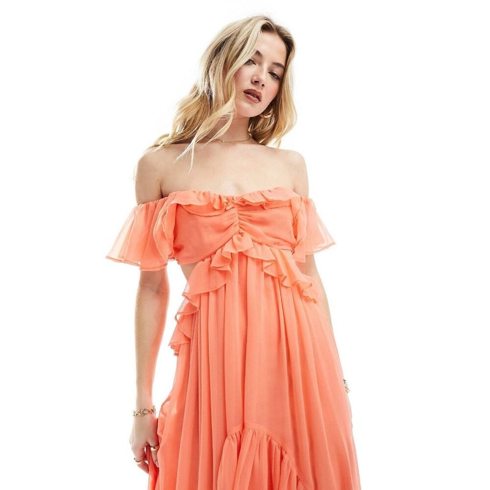 ASOS Maxi Dress Cut Outs Size 10- Please Read Description